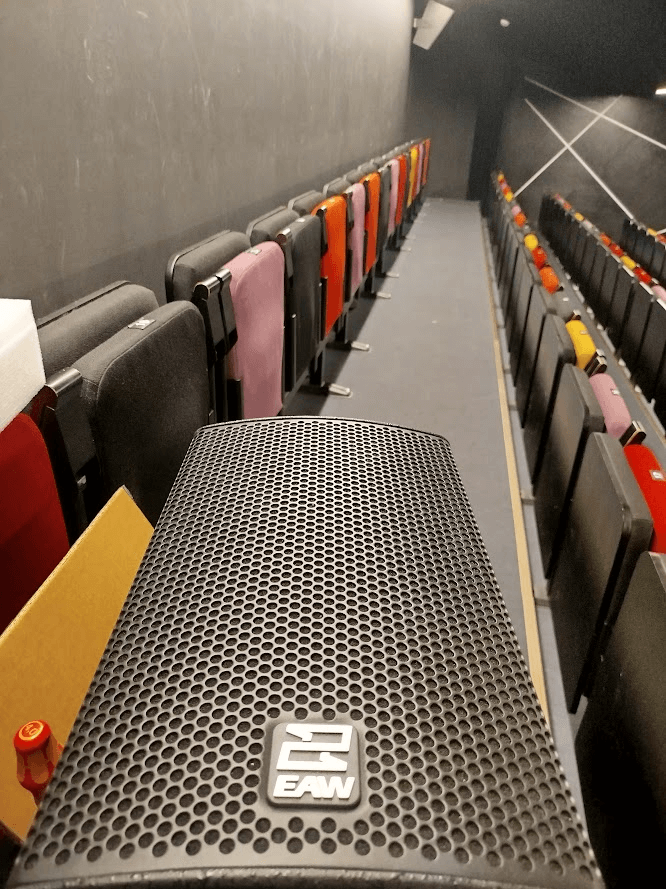 2025 Estonian Youth Theatre – Surround Expansion with Versatile EAW MKC80 Coaxial Loudspeakers - Installation Photo